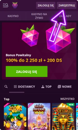 Malina Casino logowanie
