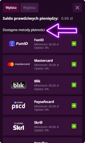 Wpłać depozyt